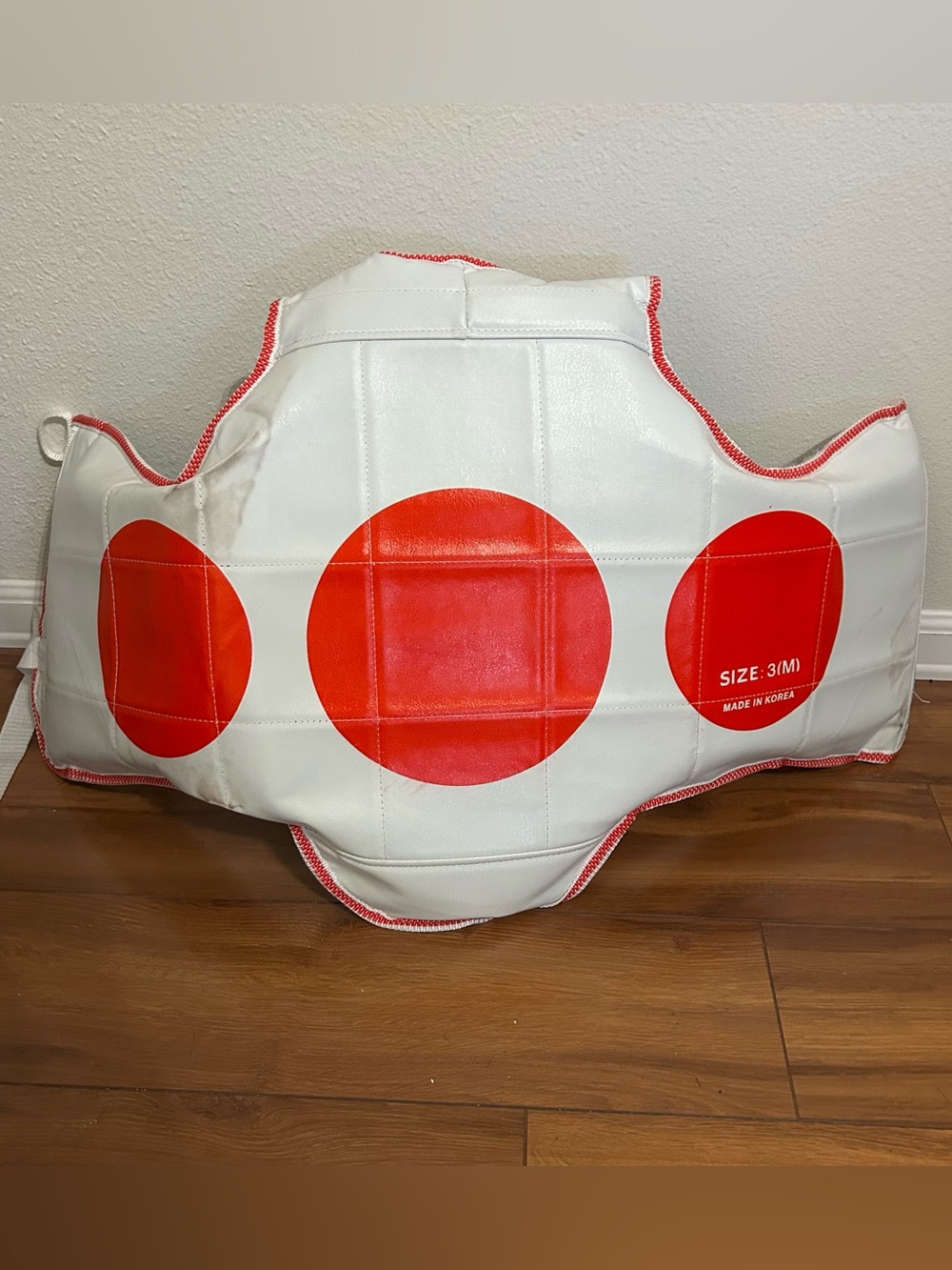 MMA White Chest Guard Martial Arts Size M Made In Korea